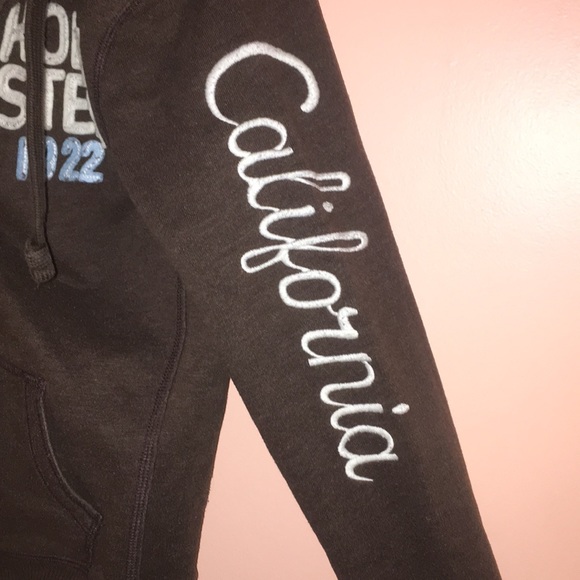 Hollister Size M Brown Zip Up Hoodie - Picture 4 of 6